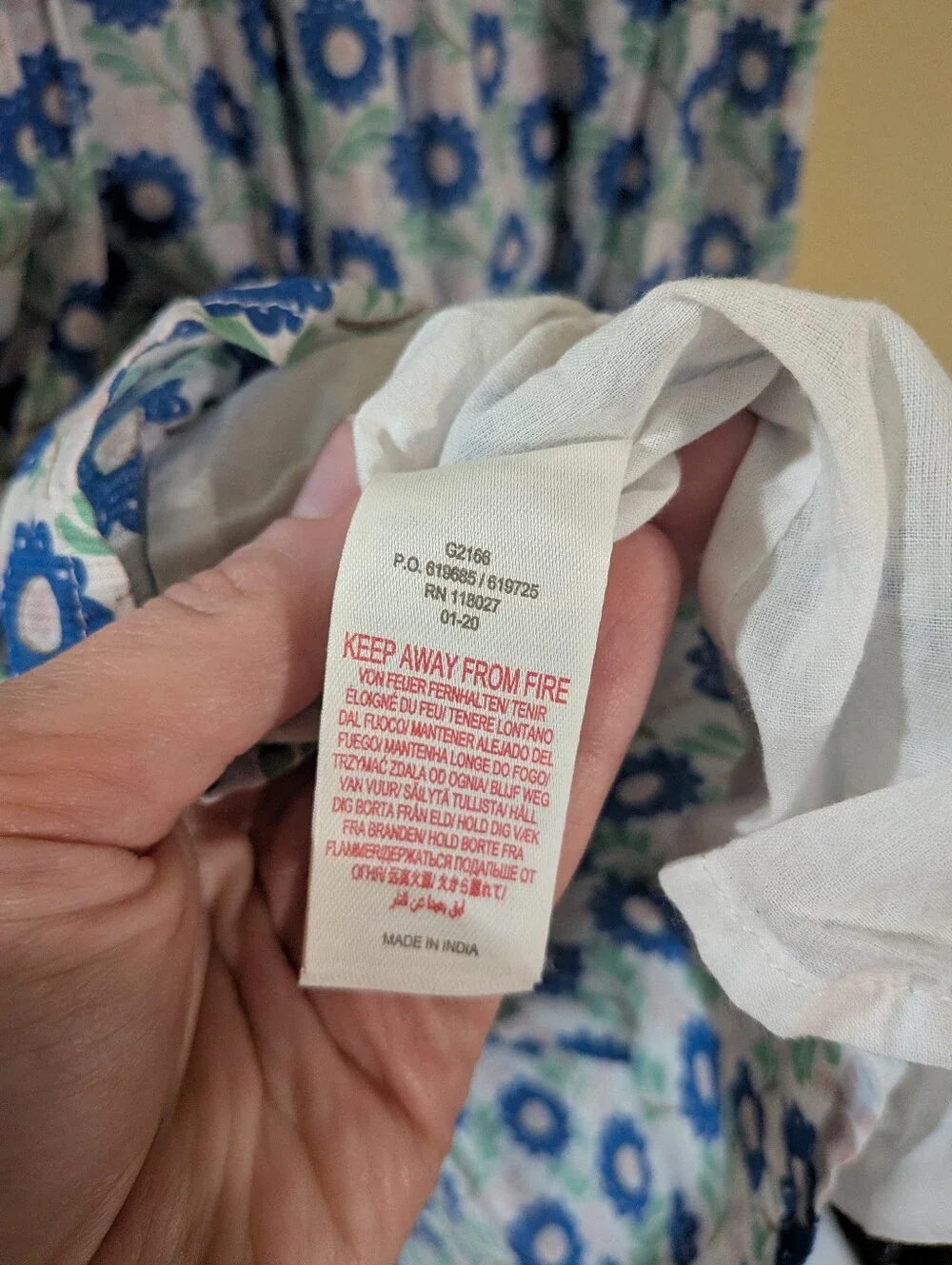 Mini Boden Blue Floral Sundress 9-10
